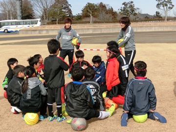 レッズレディースが楢葉町こどもサッカー教室に