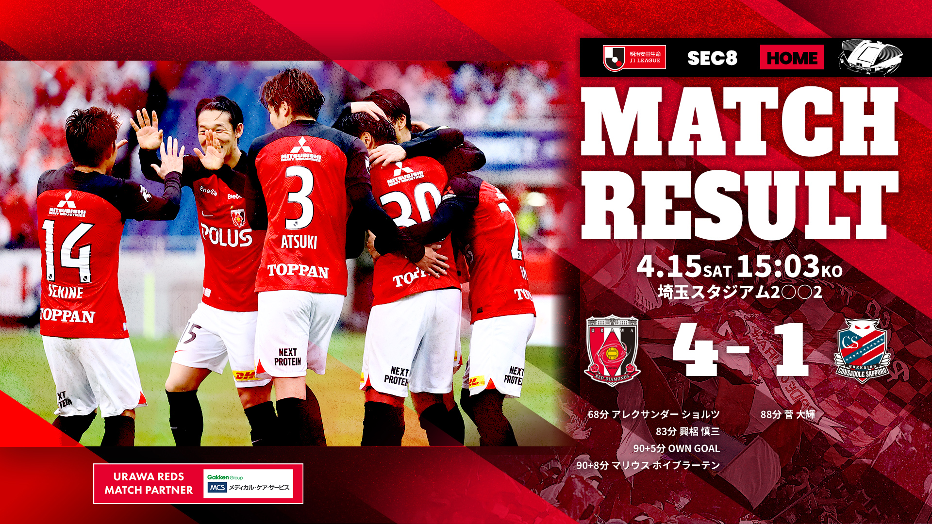 Meiji Yasuda J1 League Round 9 vs Kawasaki Frontale Match Results