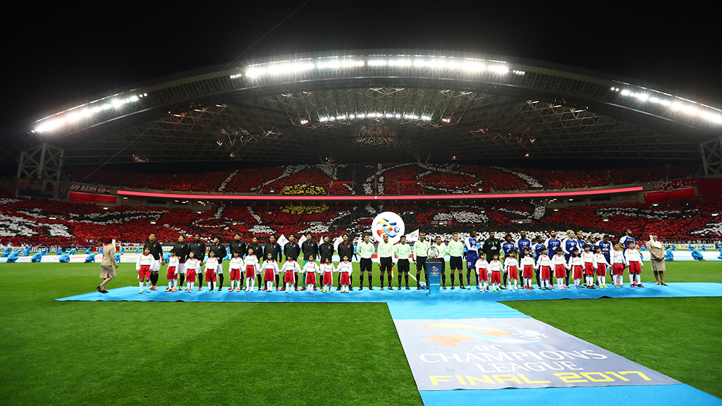 Saitama, Japan. 6th May, 2023. Urawa Red Diamonds team group line-up  Football/Soccer : AFC Champions League 2022 final match between Urawa Red  Diamonds - Al-Hilal at Saitama Stadium 2002 in Saitama, Japan .