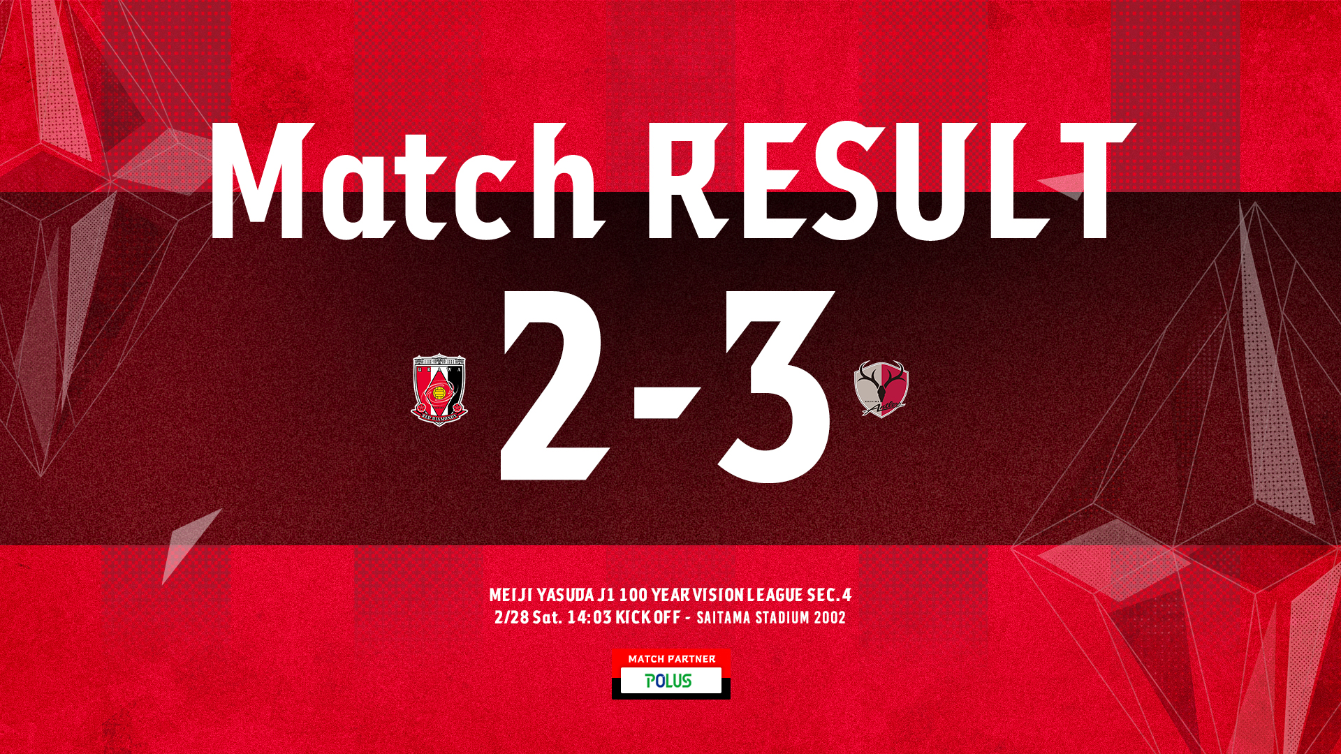 明治安田J1百年構想リーグ 地域リーグラウンド 第4節 vs 鹿島アントラーズ 試合結果